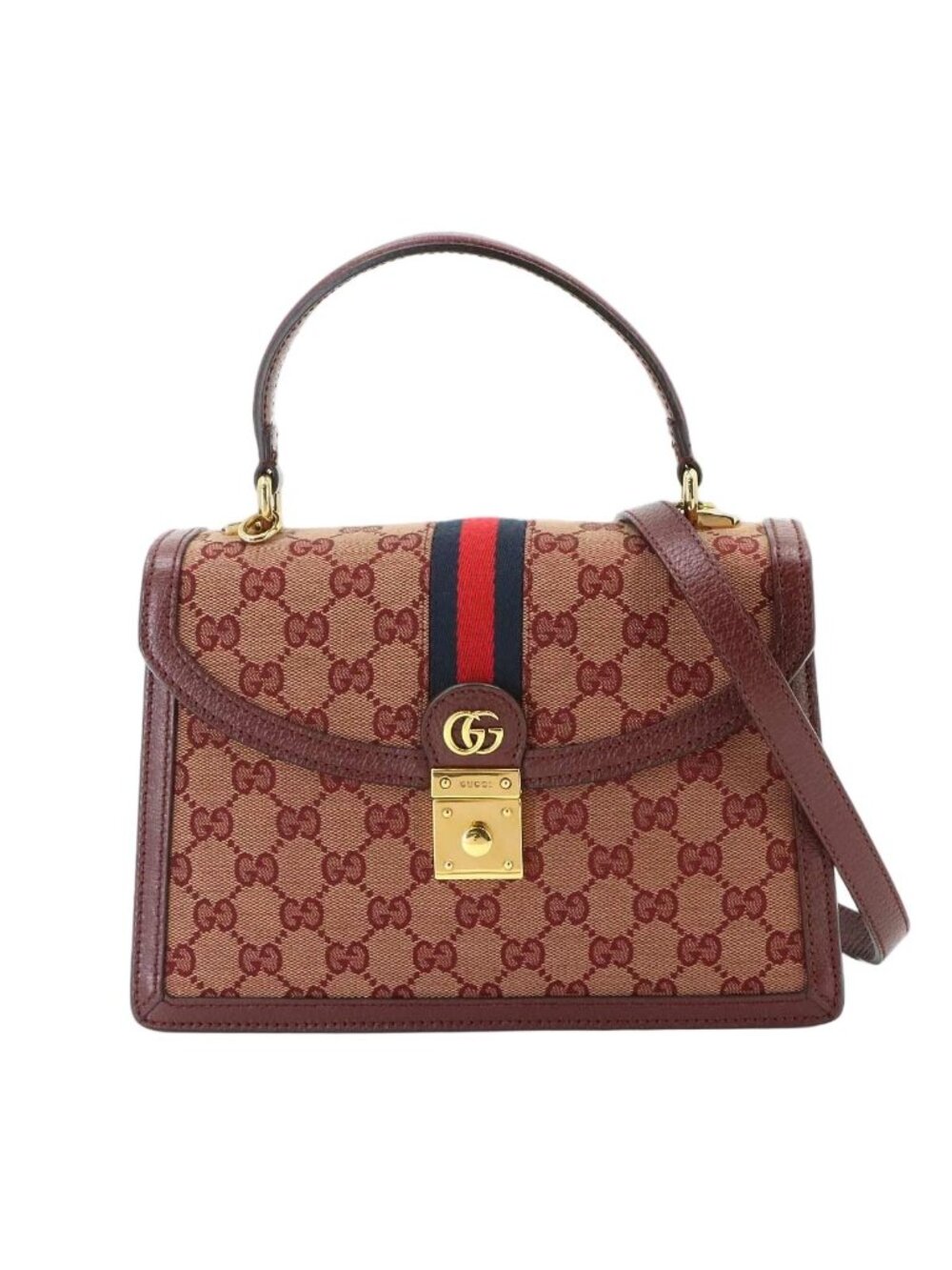 Gucci Ophidia Medium Top Handle 2-Way Bag GG Canvas Leather